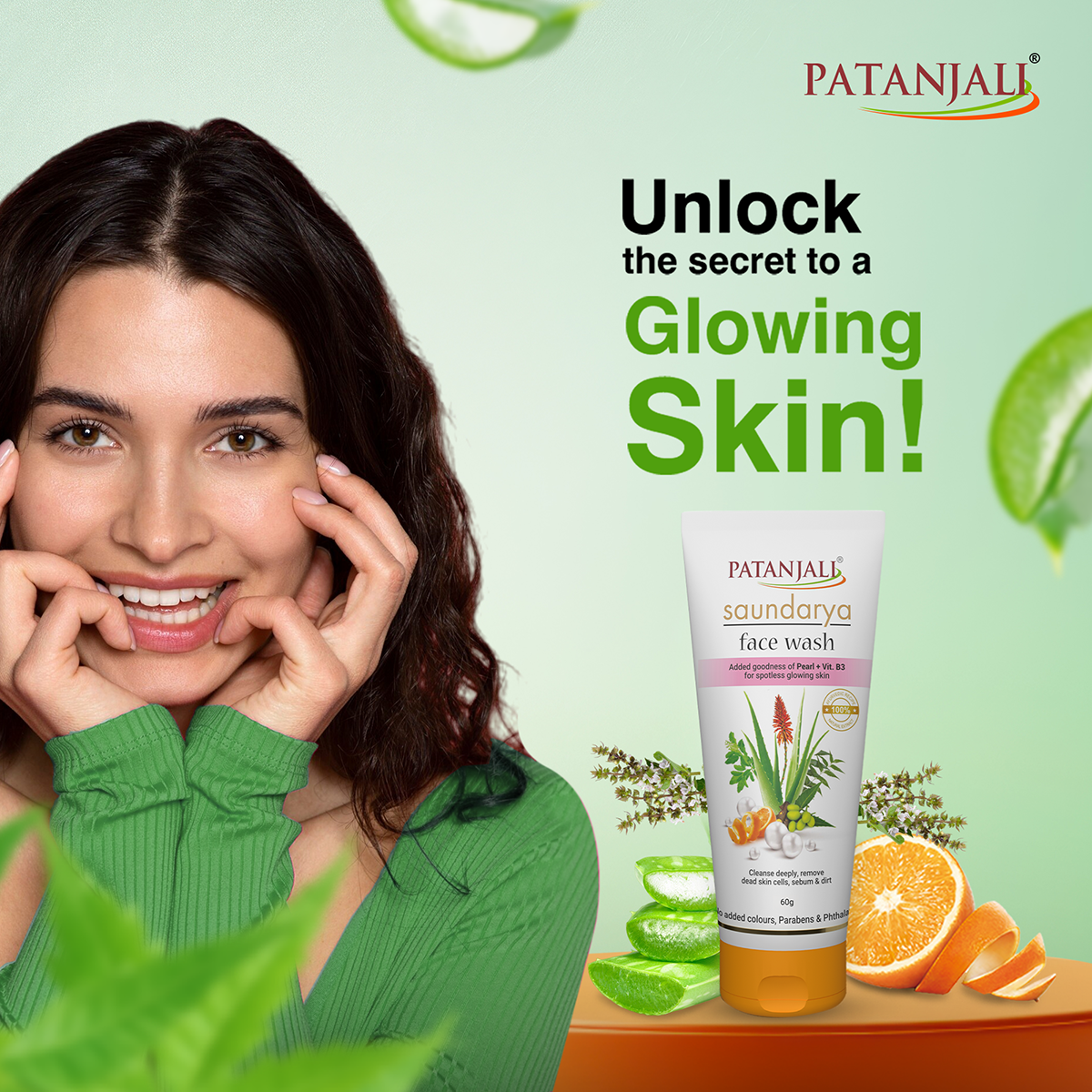 Patanjali Saundarya Deep Cleansing Face Wash|60g