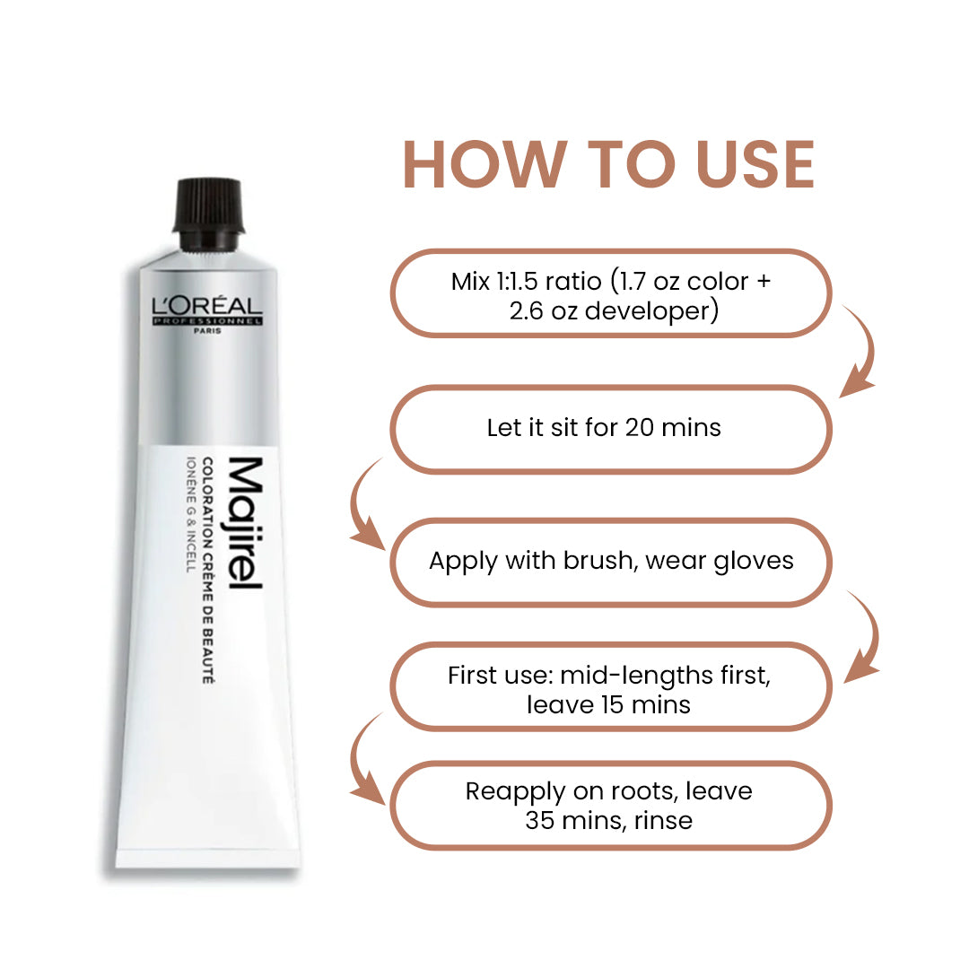 L'Oreal Professionnel Majirel Cool Cover 6.8 Dark Blonde With Mocha Permanent Hair Colour 50ml - view 2