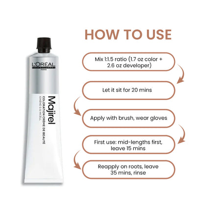 L'Oreal Professionnel Majirel Cool Cover 6.8 Dark Blonde With Mocha Permanent Hair Colour 50ml - view 2