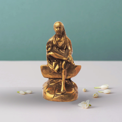 Brass Sai Baba Statue 2.5Kg - PUSHMYCART