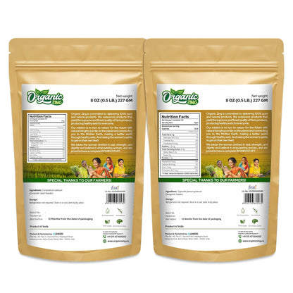 Organic Zing Coriander Powder 227g and Fenugreek Powder 227g Combo