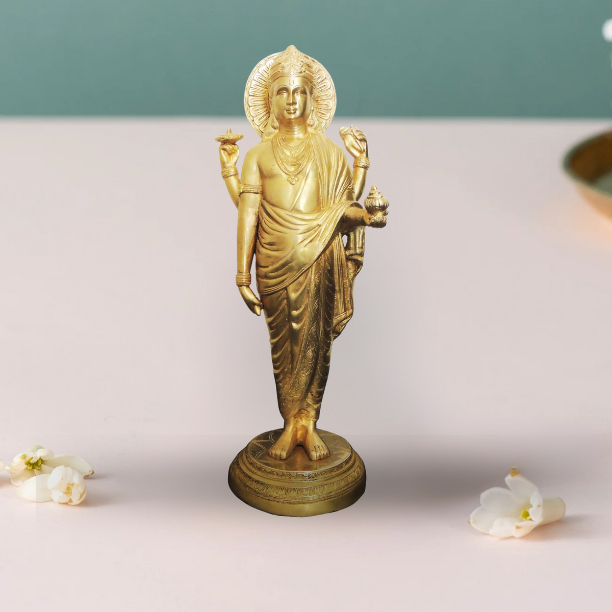 Brass Dhanvantri Ji Idol 7.16Kg - PUSHMYCART