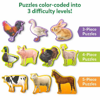 Skillmatics Step By Step Puzzle Farm Animals Ages 3 and Up
