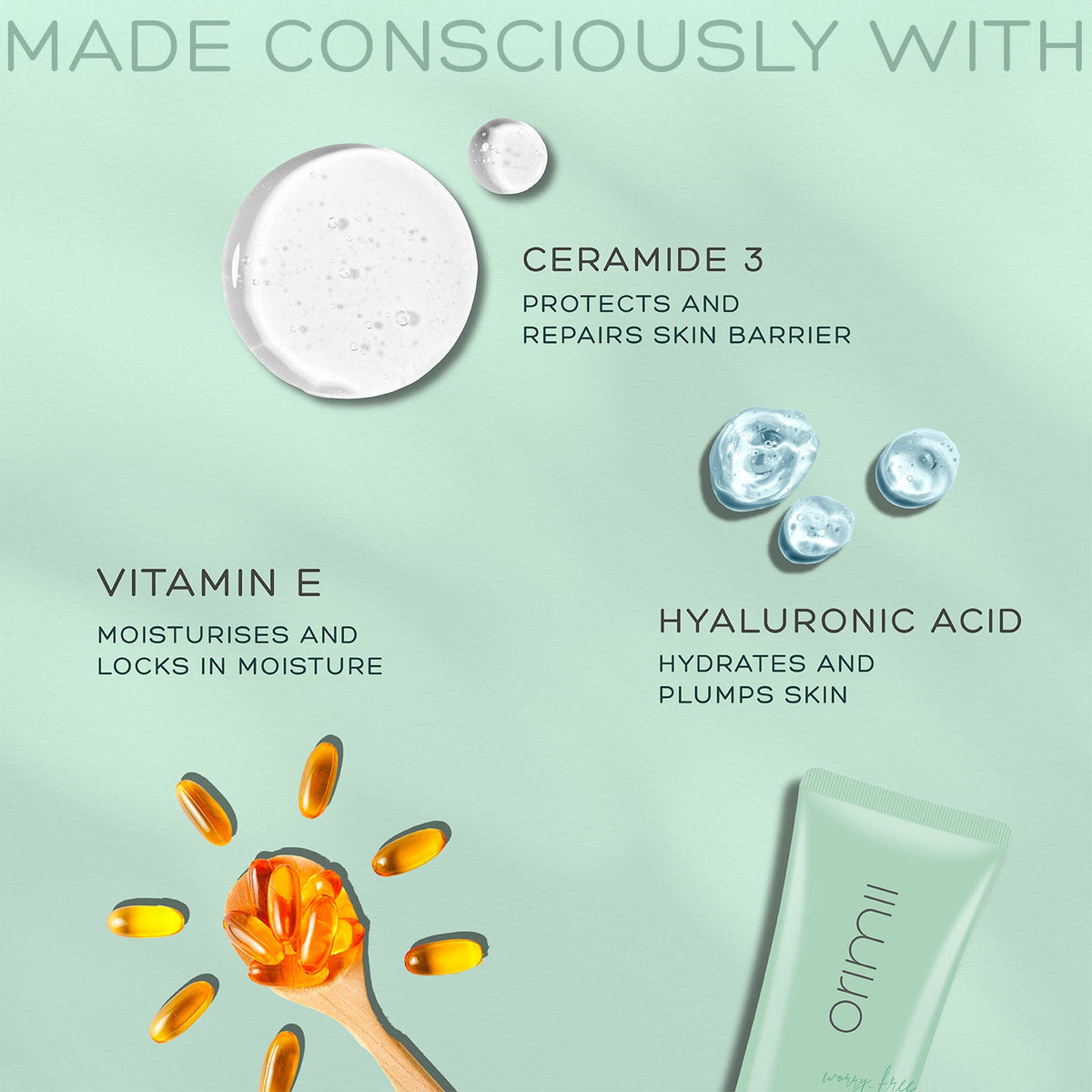 Orimii Skincare Cleanse & Calm Routine set featuring pH Balance Gentle Face Wash and Babysoft Ceramide Face Moistur - Image 3