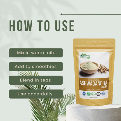 Organic Zing Ashwagandha Powder 227g