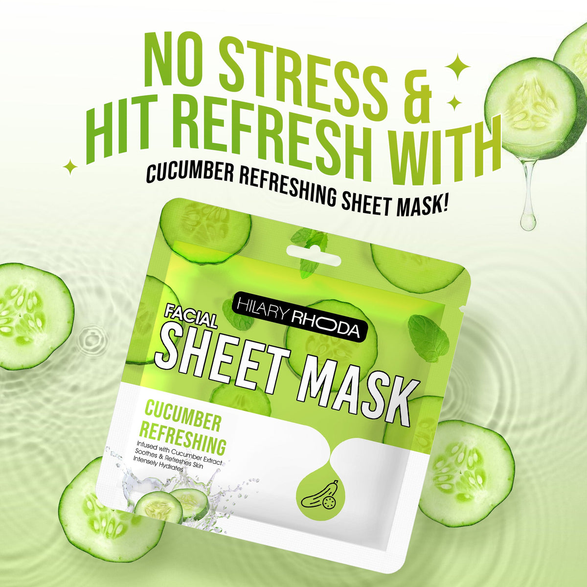 Hilary Rhoda Cucumber Refreshing Sheet Mask (Pack of 2) - view 3