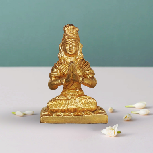Brass Parvati Ji Idol Statue 0.11Kg - PUSHMYCART