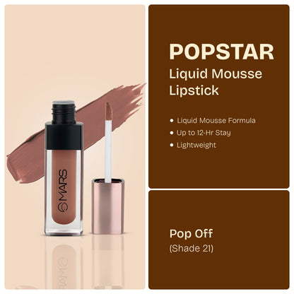 Mars Cosmetics The Nude Edit lip duo featuring Cinnamon Roll (brown) and Pop Off (coral) shades. - Image 3