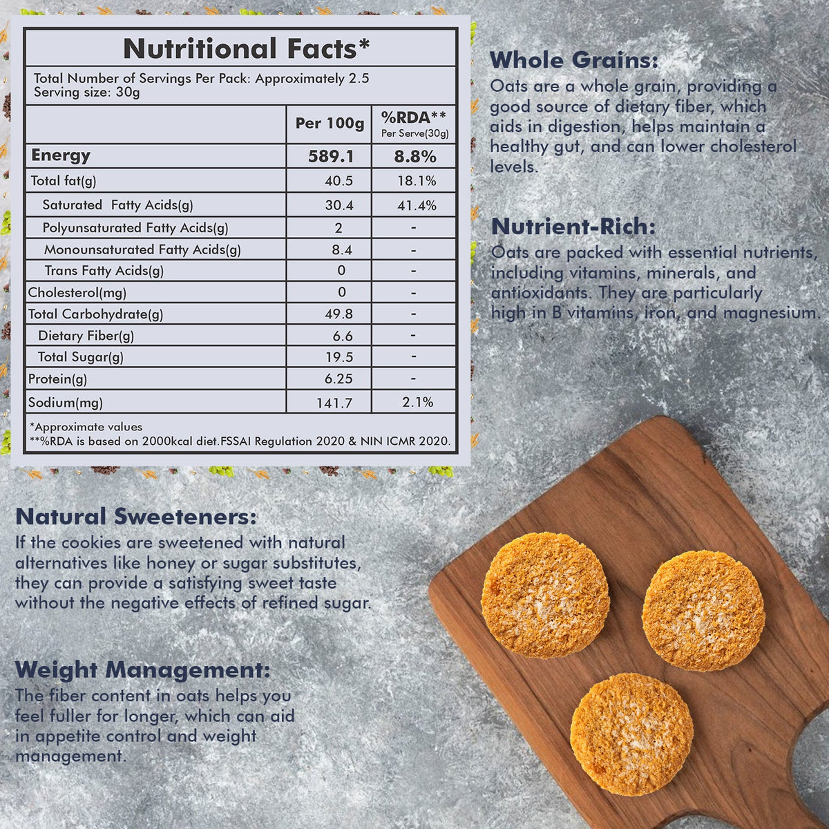 UNIFIT Oats Coconut Cookies 