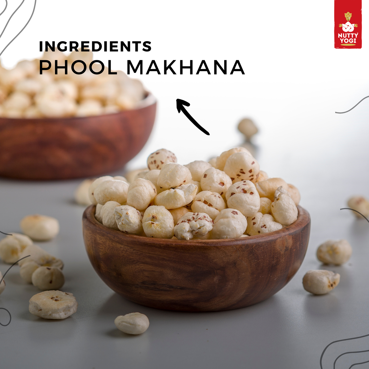 Nutty Yogi High Grade Raw Phool Makhana / Fox Nuts 100g