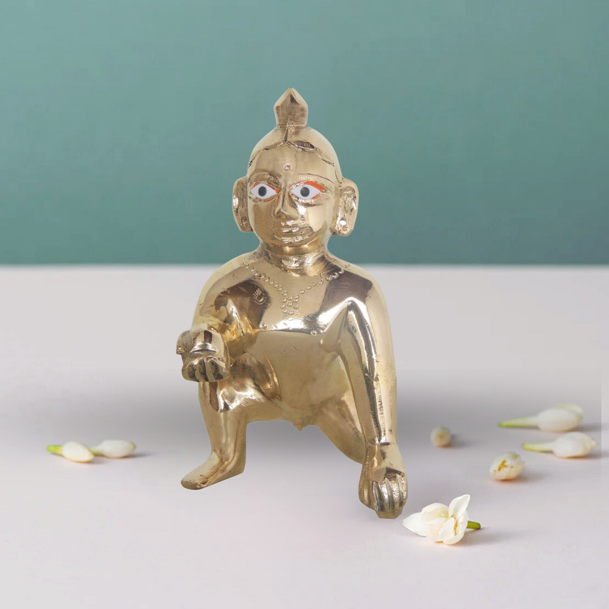 Brass Laddu Gopal God Idol Statue 0.74Kg - PUSHMYCART
