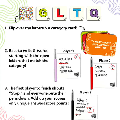 Skillmatics First to 5 Quick Category Game with a Twist Ages 8 and Up