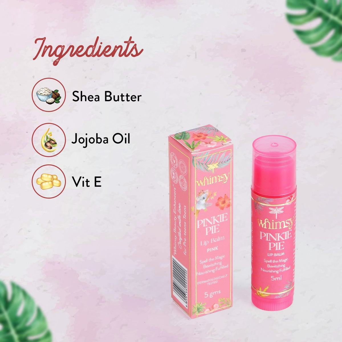 Whimsy Beauty Pinkie Pie- Lip Balm