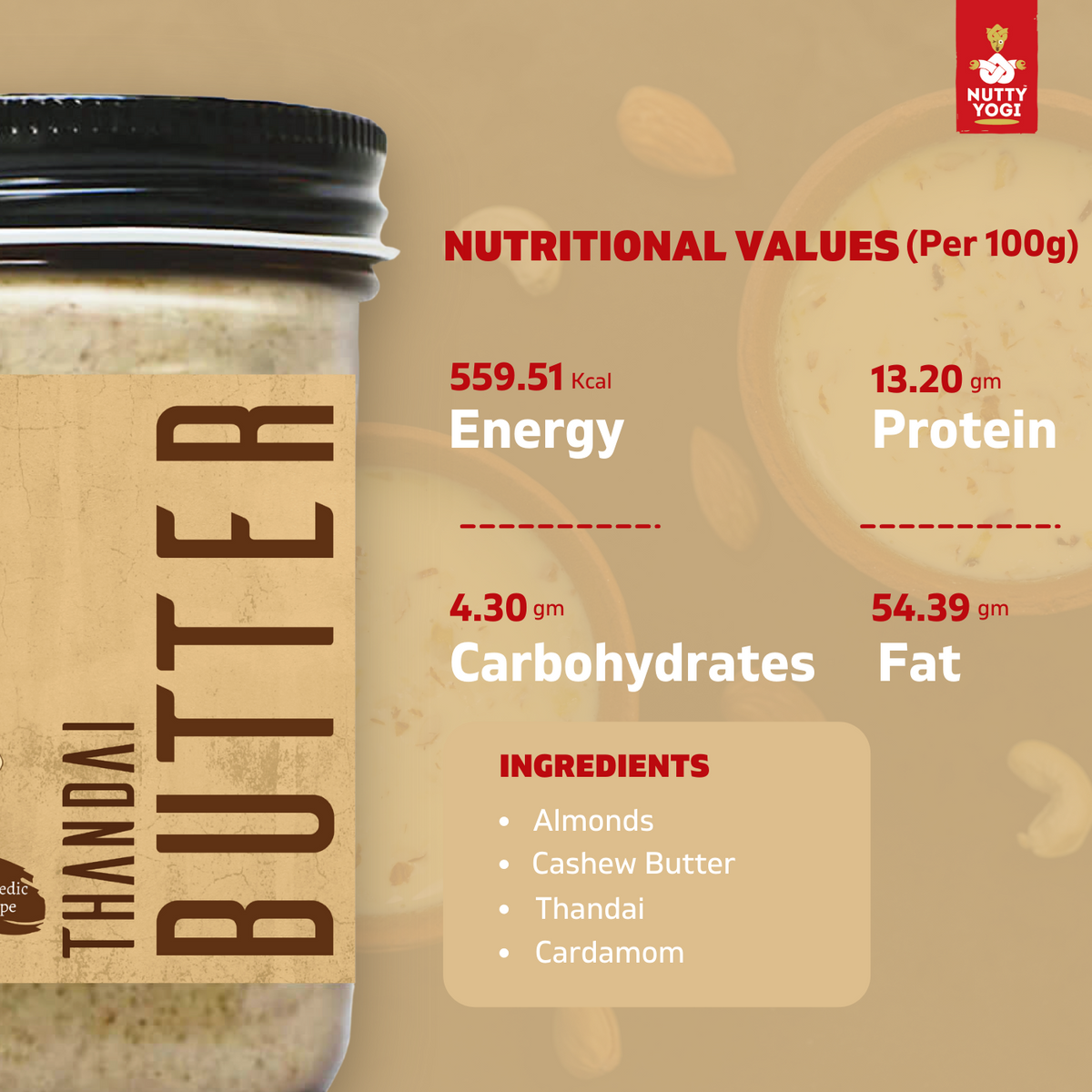 Nutty Yogi Thandai Butter 200g
