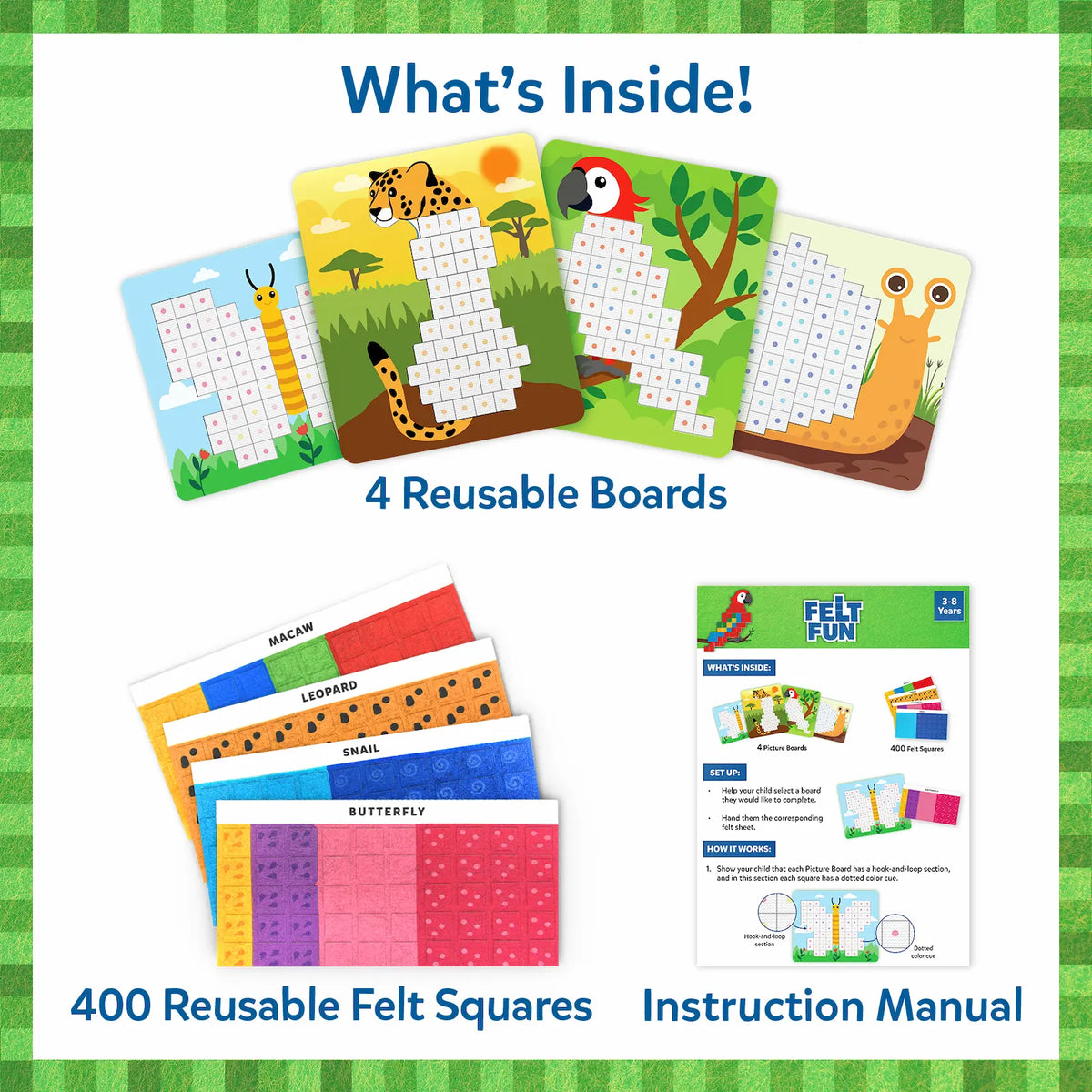 Skillmatics Animal Fabric Art Bundle Ages 4 and Up