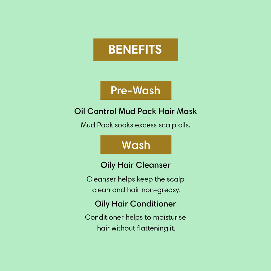 The Earth Collective Oily Scalp Regime Set of 3, featuring mud pack, cleanser, and conditioner bottles. - Image 3
