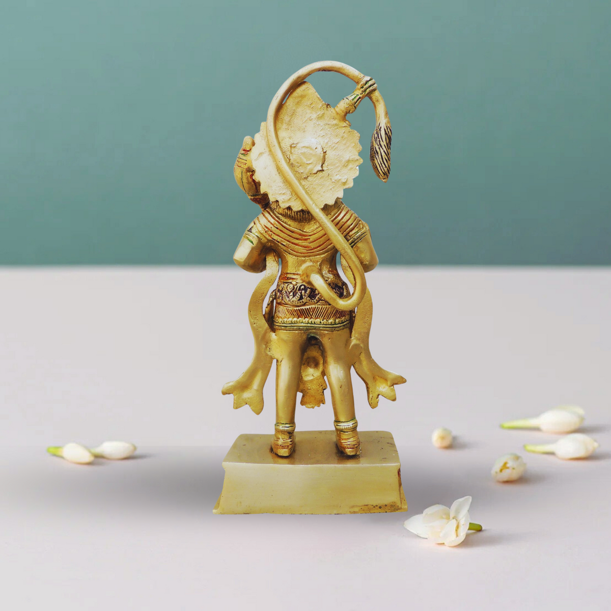 Brass Hanuman Statnding Statue 2.225Kg - PUSHMYCART