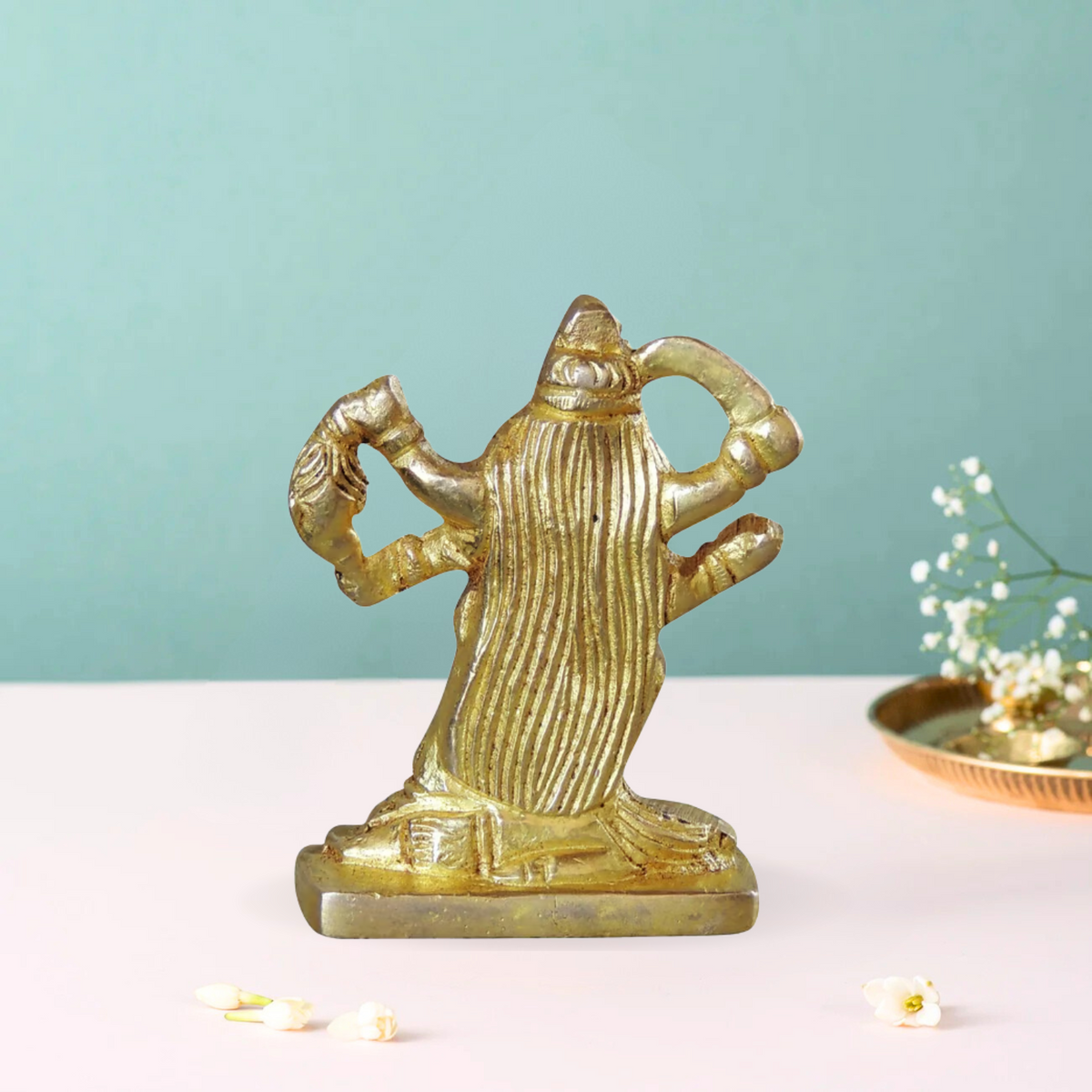 Brass Kali Maa God Idol Statue 0.145kg - PUSHMYCART