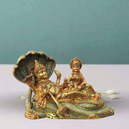 Brass Vishnu Laxmi With Shesnag Statue 4.2Kg - PUSHMYCART
