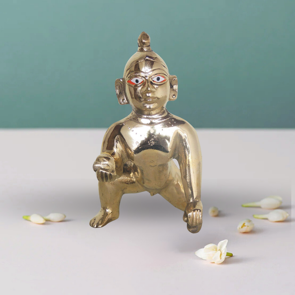 Brass Laddu Gopal God Idol Statue 1.2Kg - PUSHMYCART
