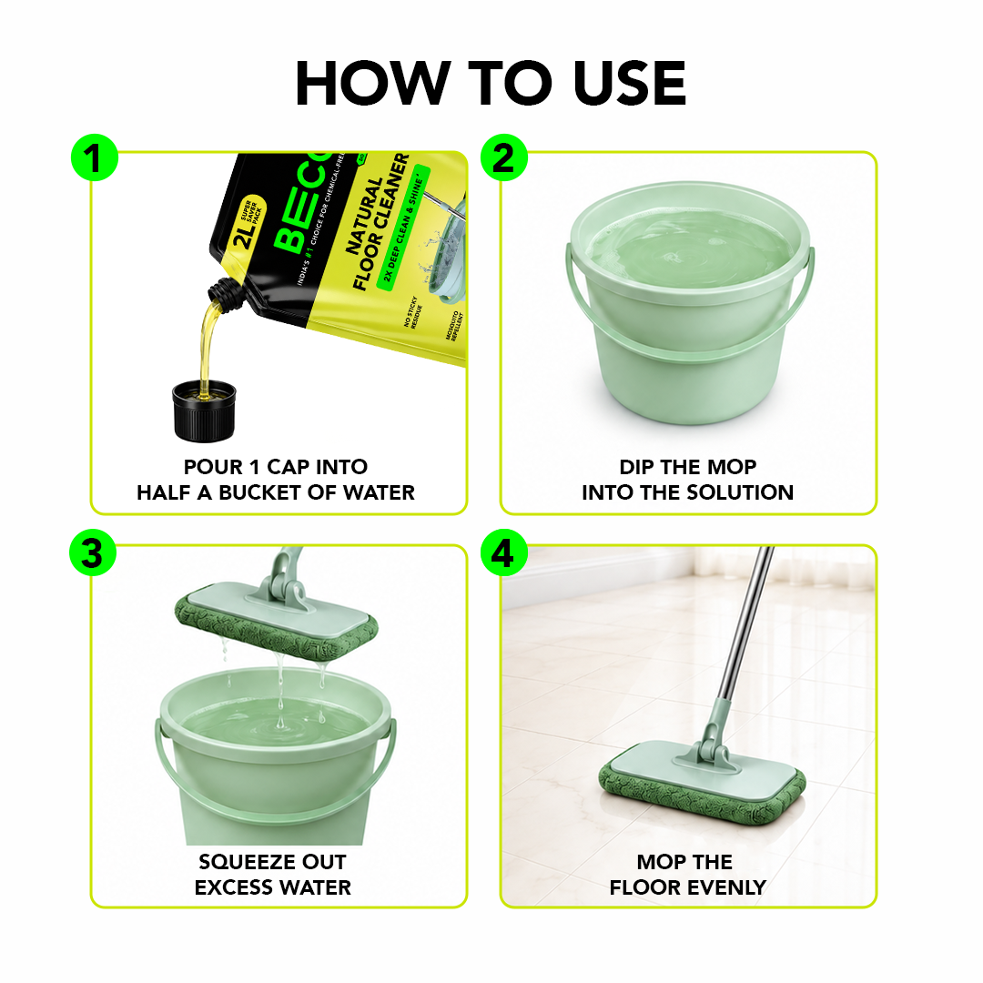 BECO Natural Floor Cleaner Liquid Refill 2 litre image 4