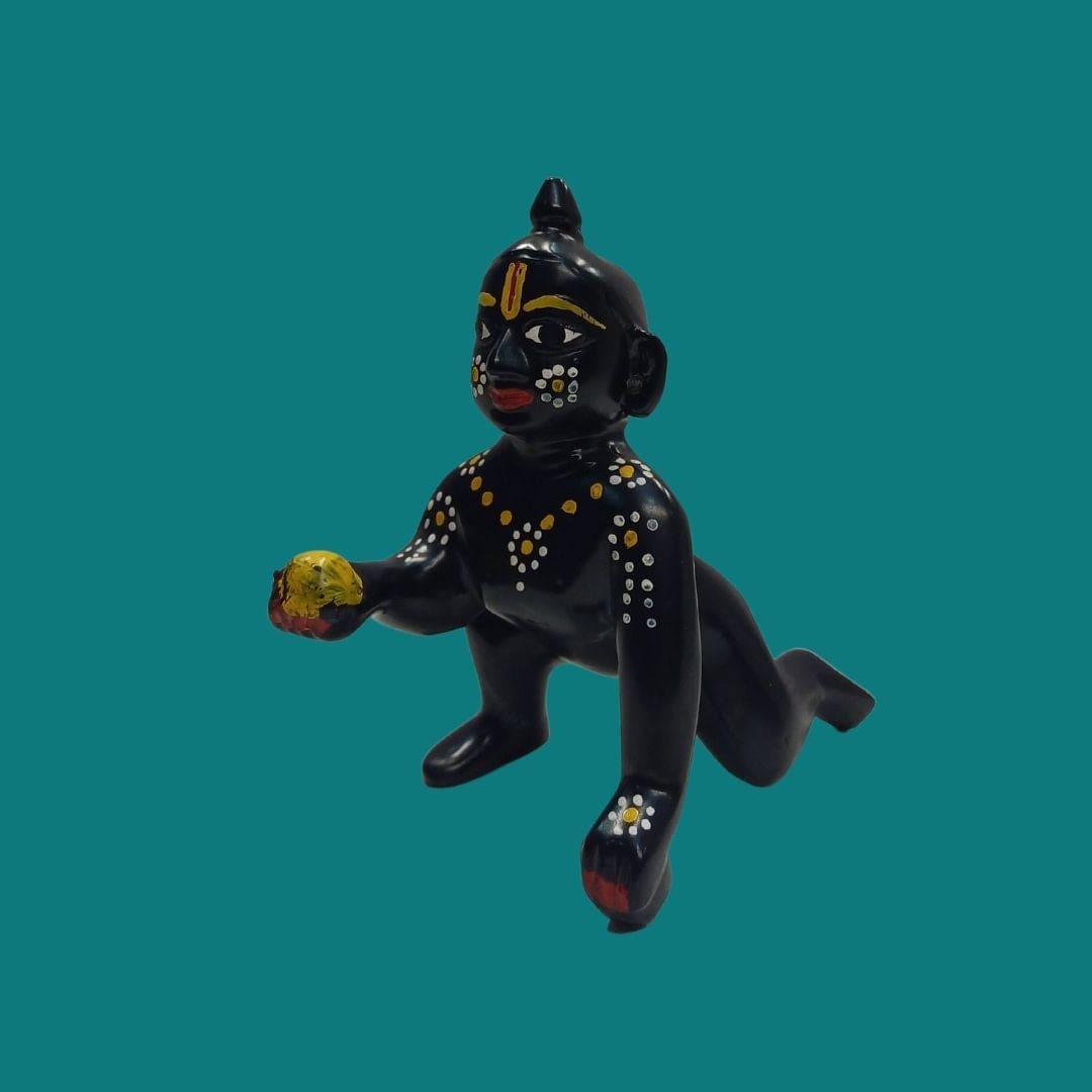 Tamas Brass Black Laddu Gopal - Thakur Ji Statue/Idol - PUSHMYCART