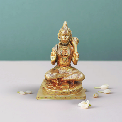 Brass Hanuman Ji Statue 5.3Kg - PUSHMYCART