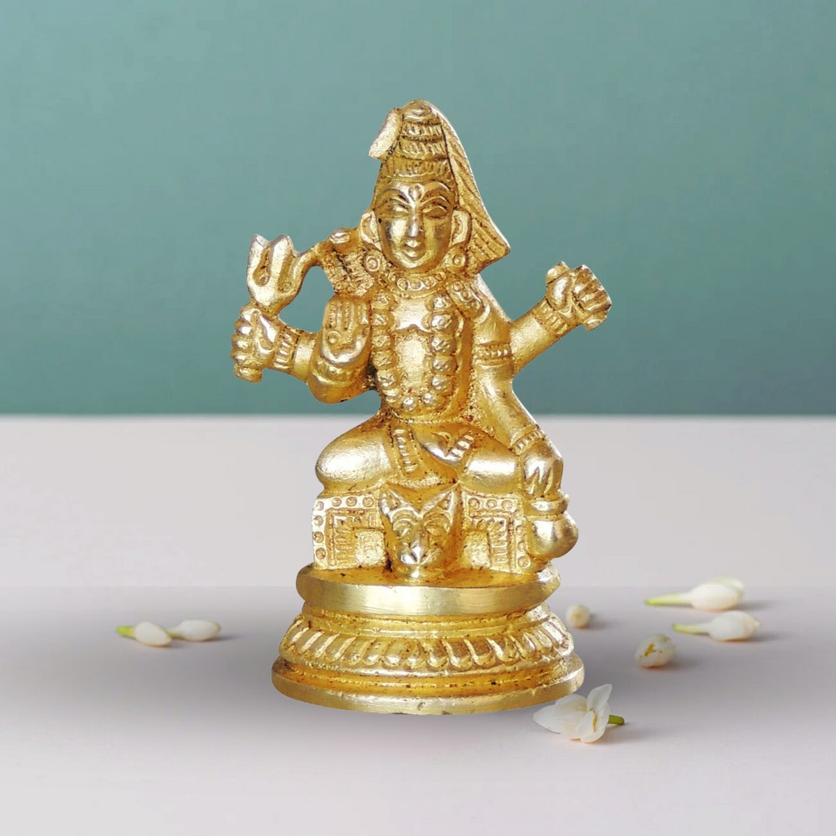 Brass Shiv Ji Idol Statue 0.14Kg - PUSHMYCART