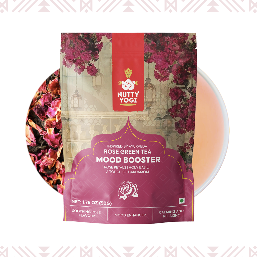 Nutty Yogi Mood Booster Tea 50g Rose Green Tea