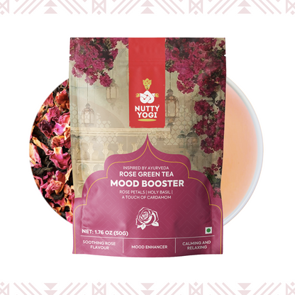 Nutty Yogi Mood Booster Tea 50g Rose Green Tea