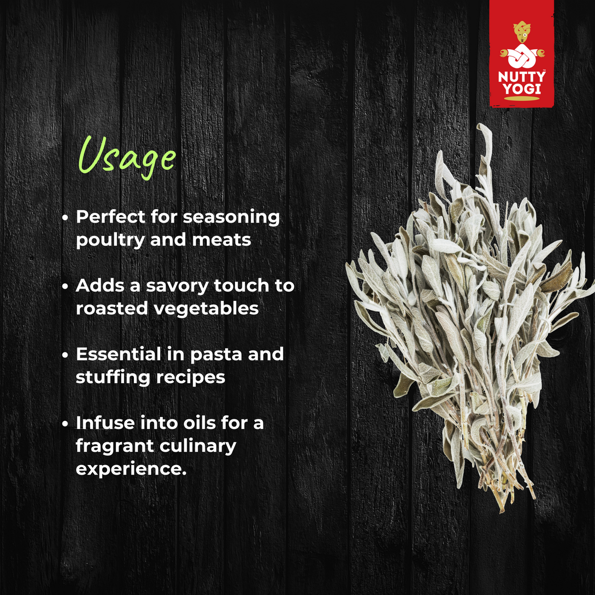 Nutty Yogi SunDried Sage 35 gm