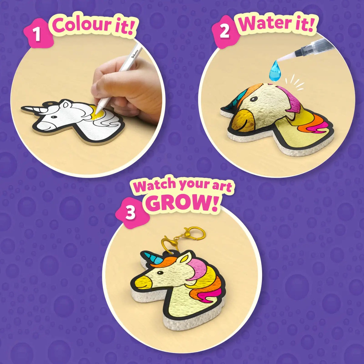 Skillmatics Aqua Puffs Princesses and Unicorns 3D Art Kit