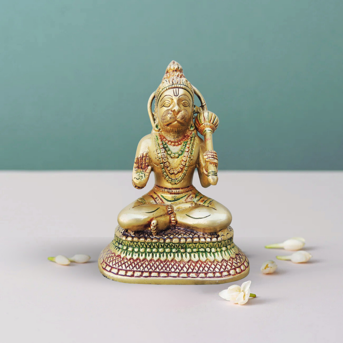 Brass Hanuman Ji Statue 1.6Kg - PUSHMYCART