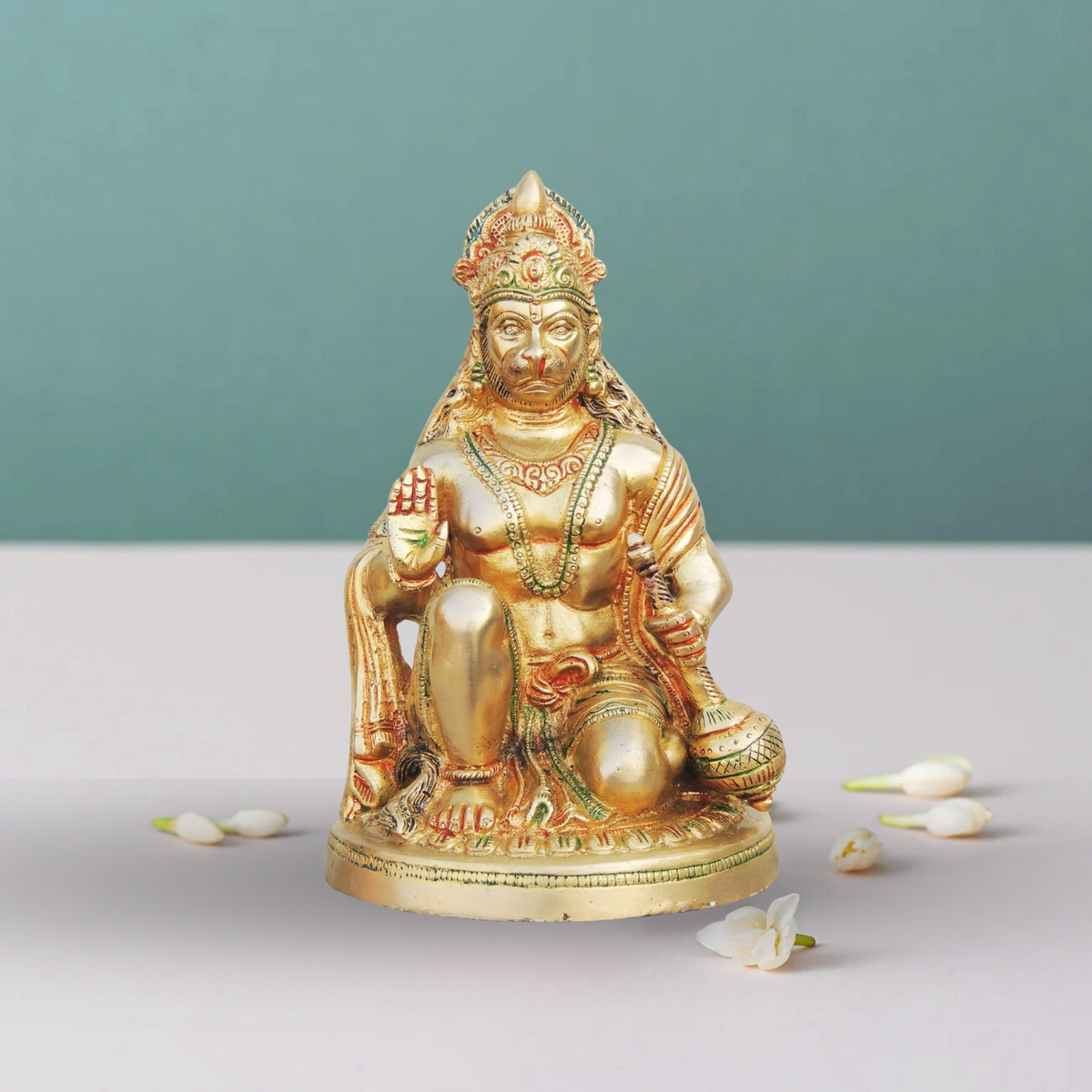 Brass Hanuman Ji Statue 3.47Kg - PUSHMYCART