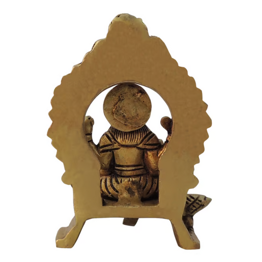 Brass Seating Vishwakarma Idol 0.53 kg - PUSHMYCART