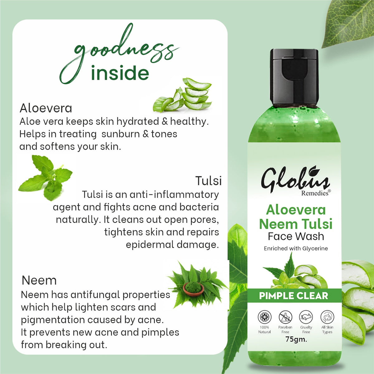 Aloe vera Neem Tulsi Face Wash