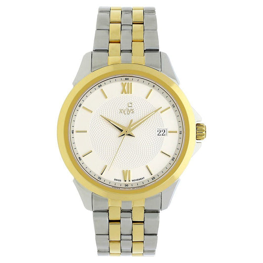 Xylys Swiss Analog with Date Two Toned Stainless Steel Strap White Dial Watch For Men - image 1