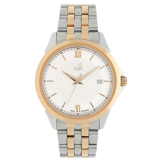 Xylys Swiss Analog with Date Two Toned Stainless Steel Strap White Dial Watch For Men - image 1