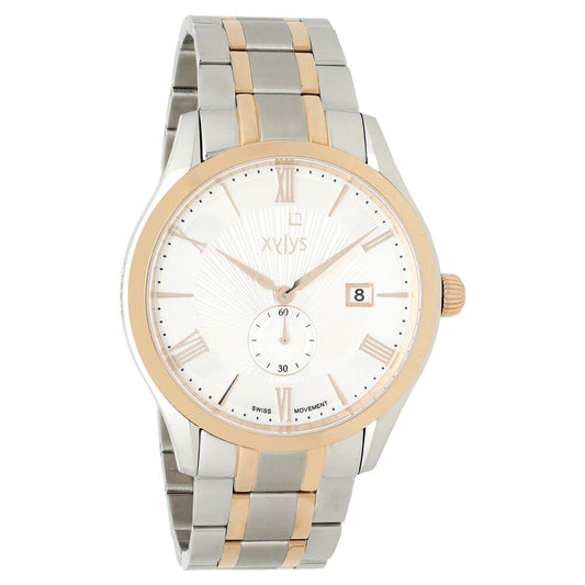 Xylys Swiss Analog Stainless Steel Silver Dial Watch for Men
