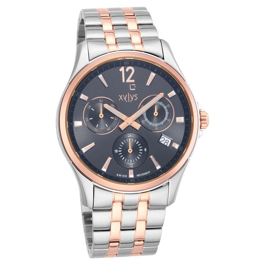 Xylys Classic Multifunction Grey Dial Two Toned Stainless Steel Strap Watch For Men - image 1