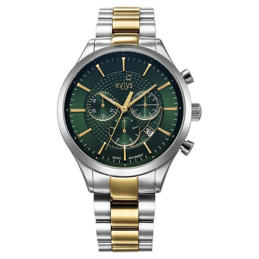 Xylys Triumph Swiss Chronograph Stainless Steel Green Dial Watch for Men - image 1