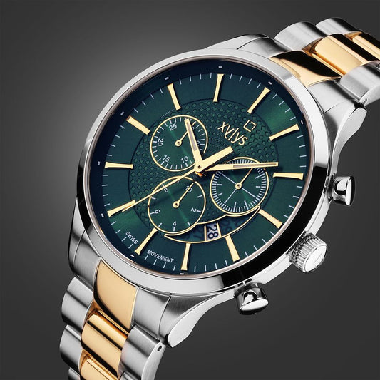 Xylys Triumph Swiss Chronograph Stainless Steel Green Dial Watch for Men