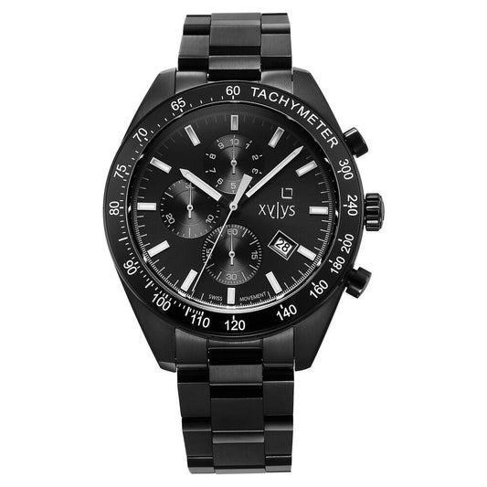 Xylys Velocita Swiss Chronograph Stainless Steel Black Dial Watch for Men - image 1