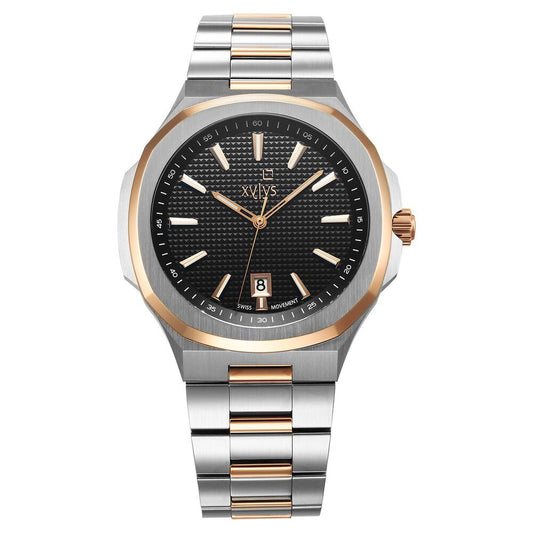 Xylys Integra Swiss Analog Stainless Steel Black Dial Watch for Men - image 1