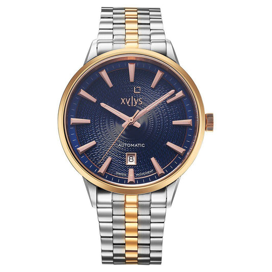 Xylys Swiss Automatic Blue Dial Two Toned Stainless Steel Strap Watch For Men - image 1