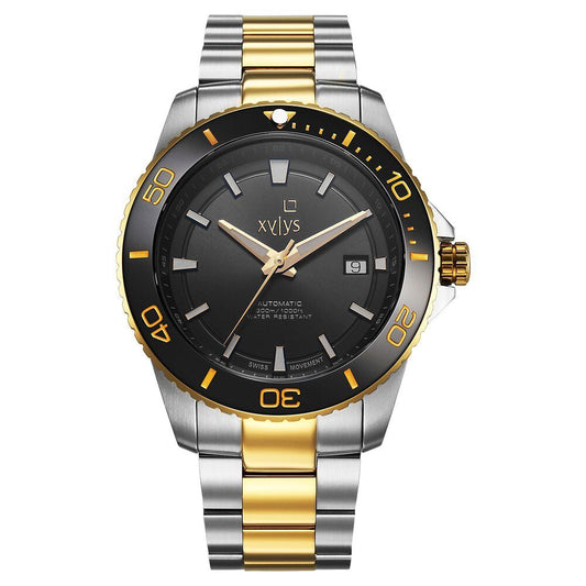 Xylys Automatic Analog with Date Black Dial Two Toned Stainless Steel Strap Watch For Men - image 1