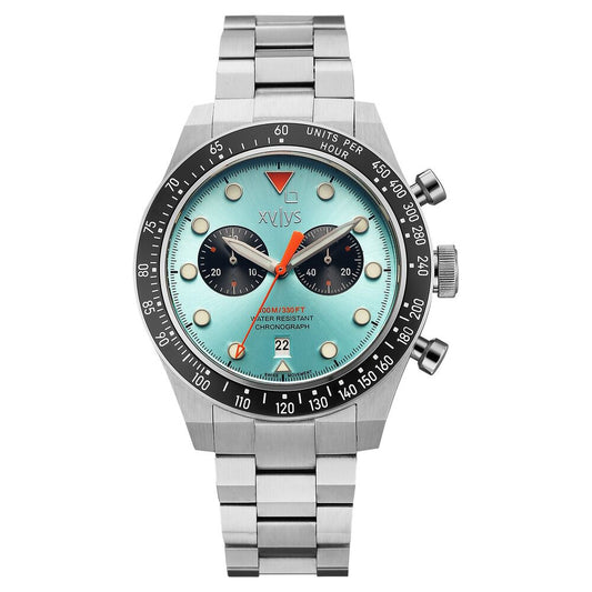 Xylys Aurelius Quartz Chronograph Ice Blue Dial T Stainless Steel Strap Watch For Men - image 1