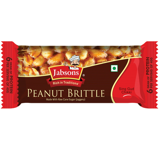 Jabsons Foods Peanut Gud Chikki-pack of 20
