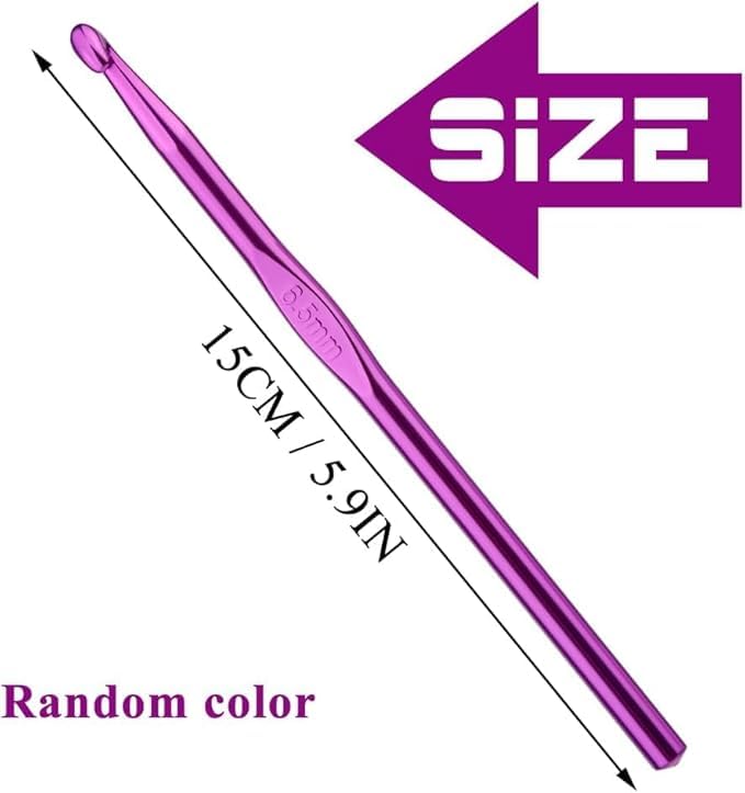 6.5mm Crochet Hooks Aluminum Knitting Needles for Arthritic Hands, Crochet Needles - image 2
