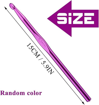 6.5mm Crochet Hooks Aluminum Knitting Needles for Arthritic Hands, Crochet Needles - image 2